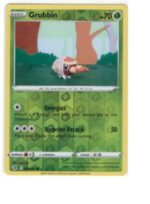 Grubbin Pokémon card from the Fusion Strike set, numbered 18/264 Reverse Holo