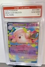 MEGA CLEFABLE EX RARE FOIL Pokemon 2026 Card GRADED 10 MINT TCG CCG
