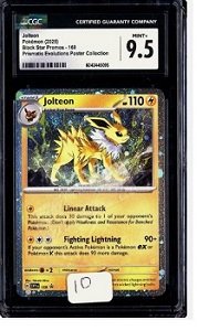 Pokemon 2025 Jolteon 169 Prismatic Evolutions Poster Collection CGC 9.5