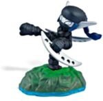 kylanders-Swap-Force-Ninja-Stealth-Elf-figure-by-Activision-featuring-a-distinct-green-leaf-shaped-base.