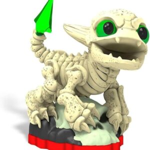 Skylanders-Trap-Team-Funny-Bone-figure-featuring-a-skeletal-undead-character-with-green-eyes-and-a-green-crystal-tail.